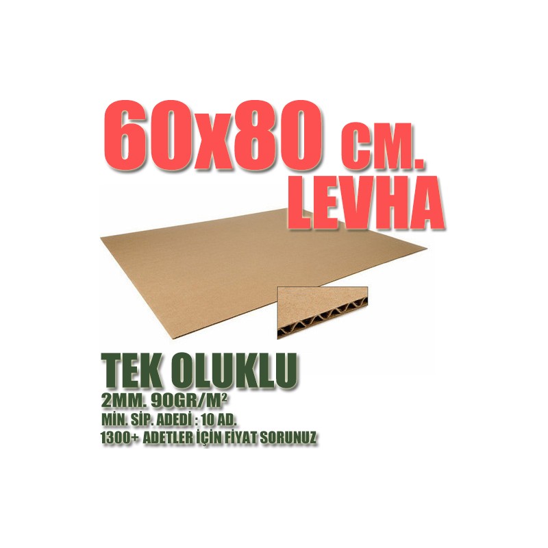 Tek Oluklu Karton Levha